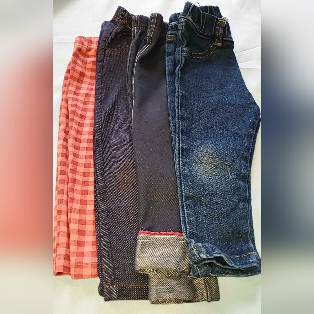 Lot Of 4 Bottoms Baby Girl 12 Months